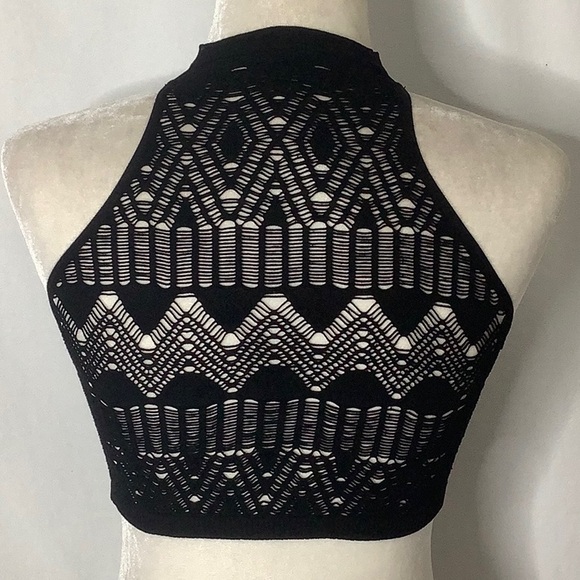 Free People So Bright Seamless Longline Halter Bralette Size M - Picture 14 of 16